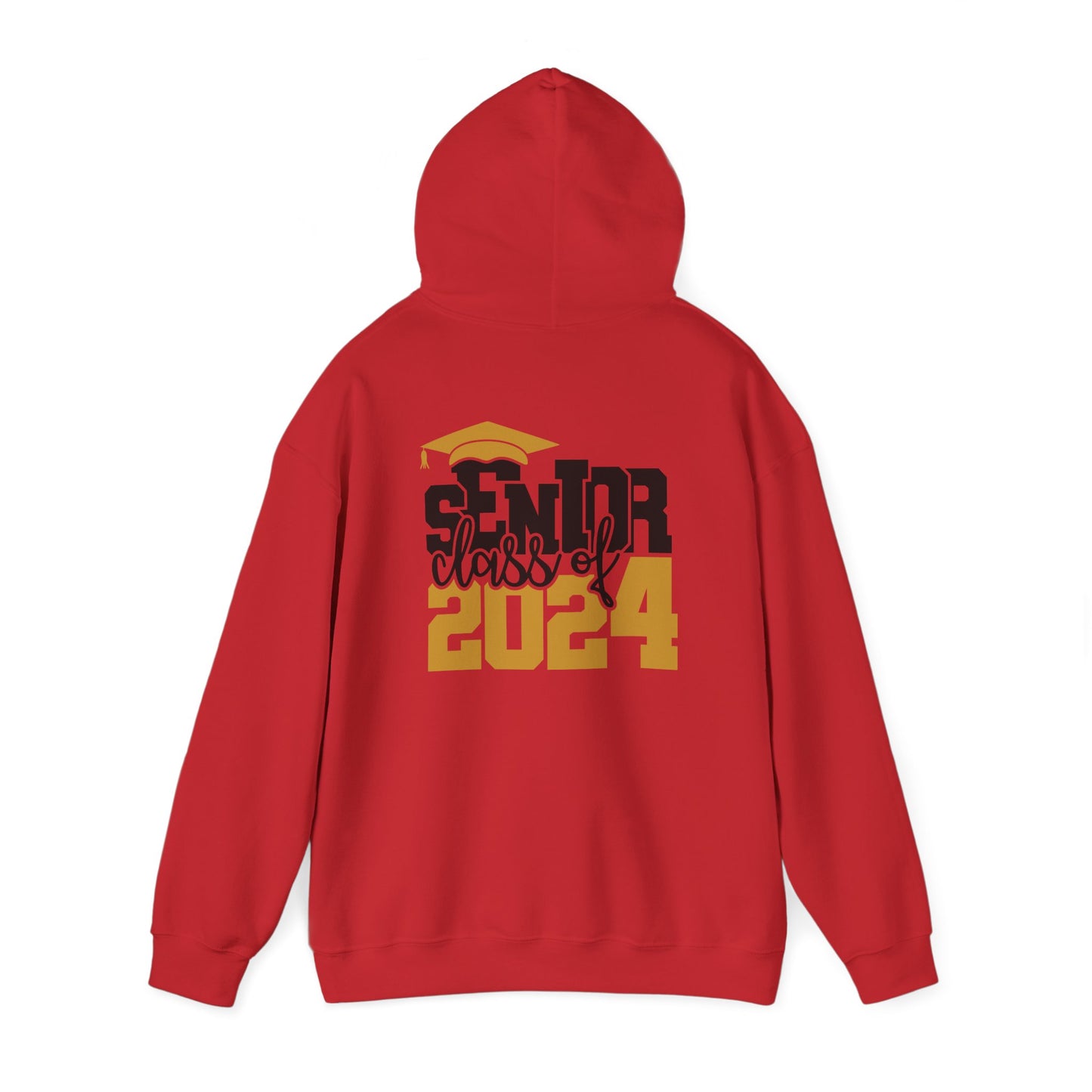 Personalized Senior Unisex Hooded Sweatshirt, Senior 2024 Sweatshirt, Customized Class of 2024 Hoodie, Custom Name Graduation Gift