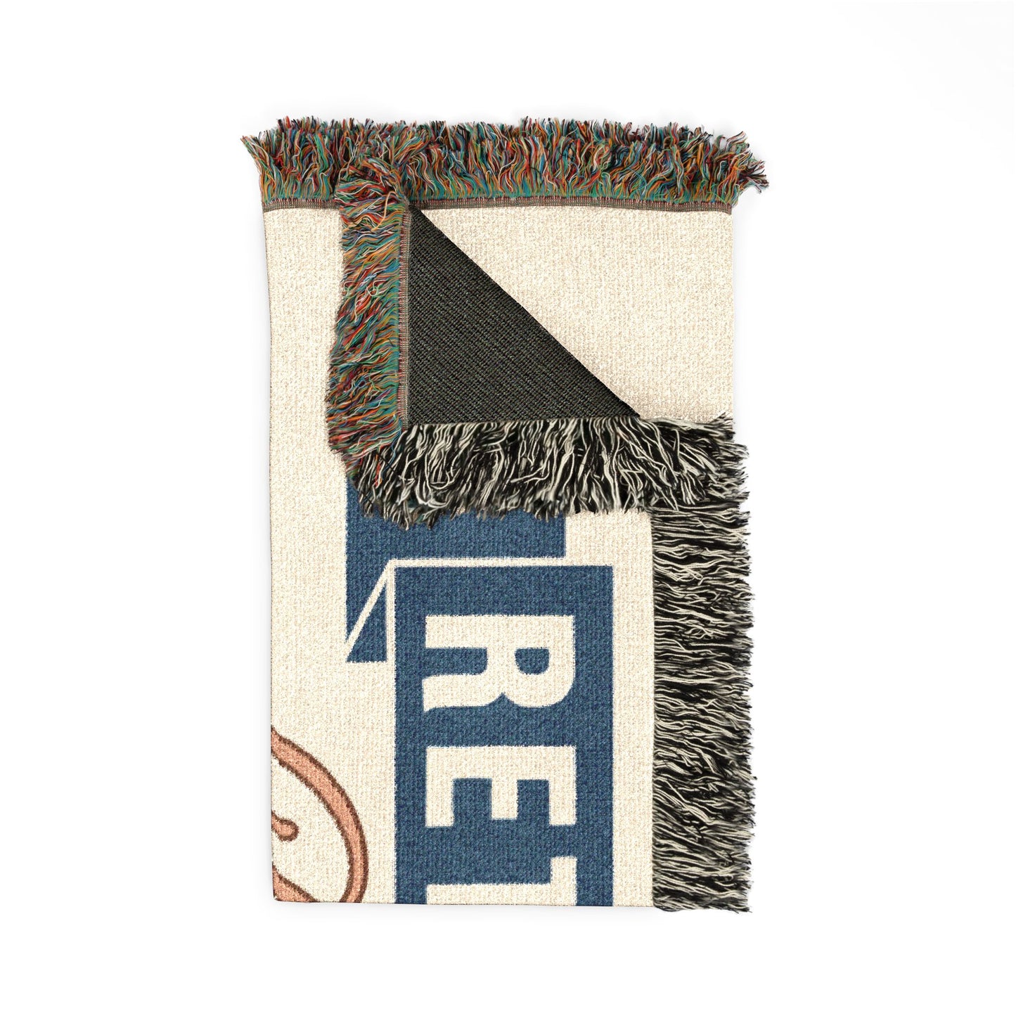 Personalized Retirement Blanket, Woven Cotton Throw, Coworker Gift, Officially Retired Banner
