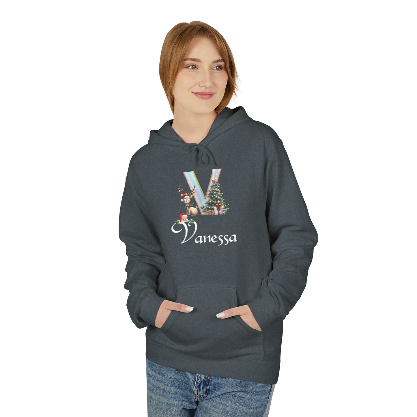 Festive Fleece Hoodie with Fun Design | Cozy Gift for Christmas, Hanukkah, Winter Celebrations, Holiday Apparel, Unisex Pullover