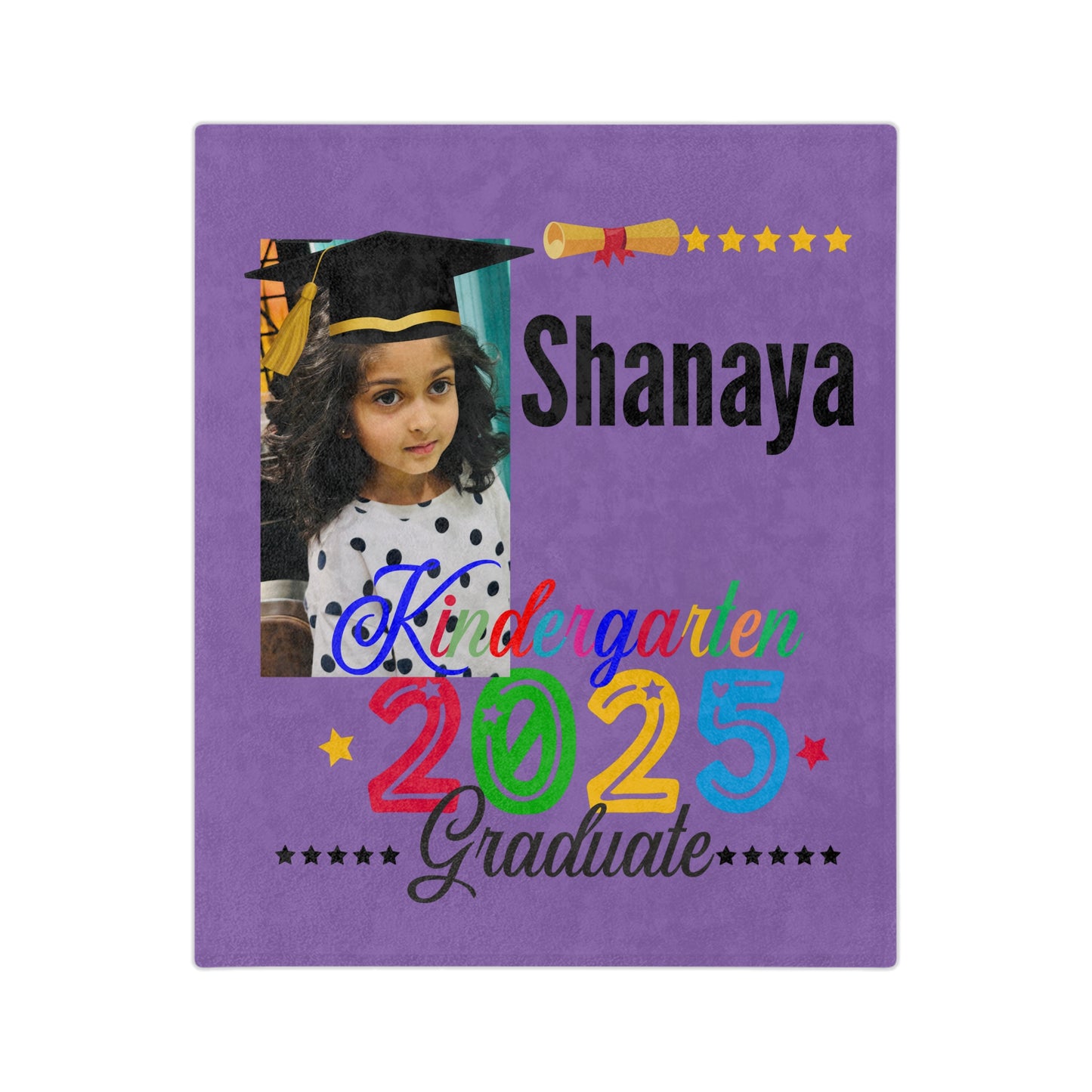 Personalized Velveteen Microfiber Blanket with Name - Cozy Custom Blanket for Kids