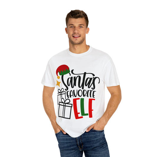 Santa's Favorite Elf Unisex Garment-Dyed T-shirt