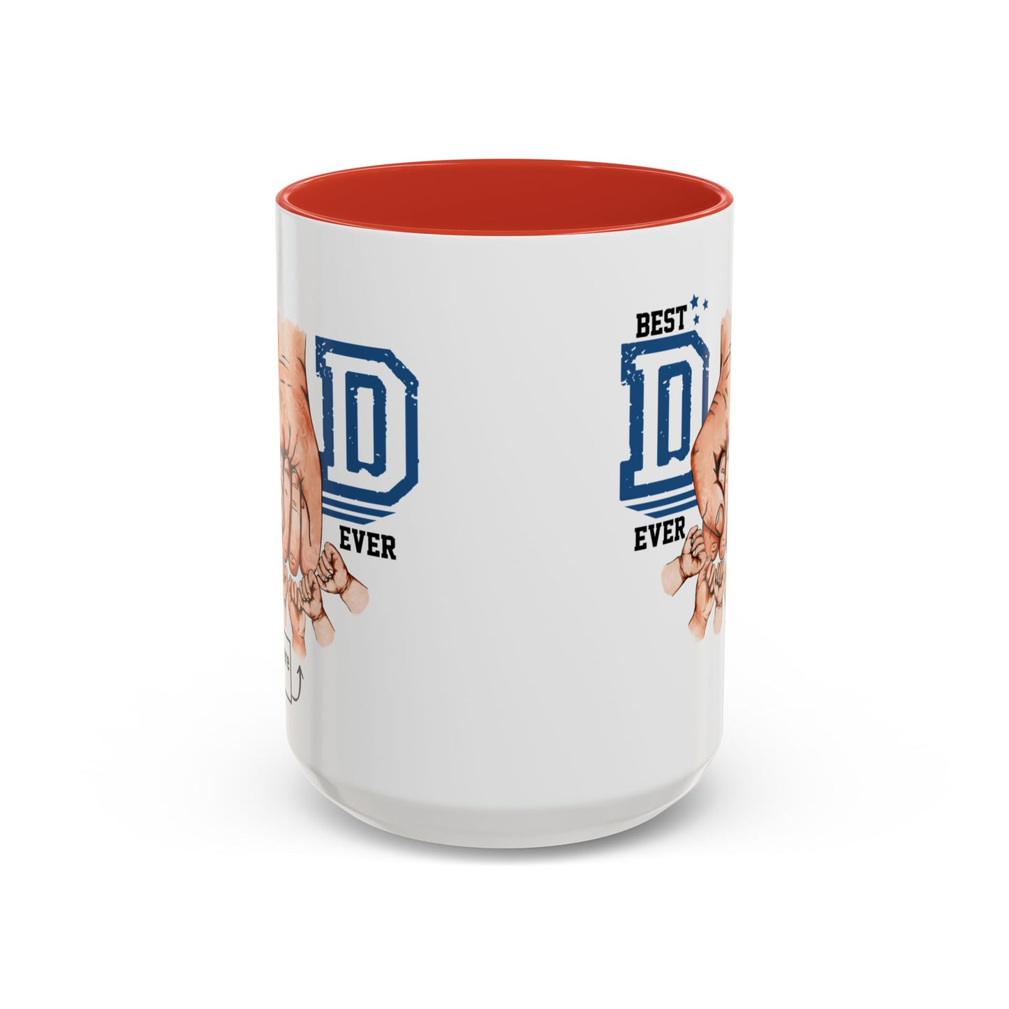 6 kids Personalized Accent Mug - Vibrant Color Contrast Coffee Mug for Coffee Lovers and Dads