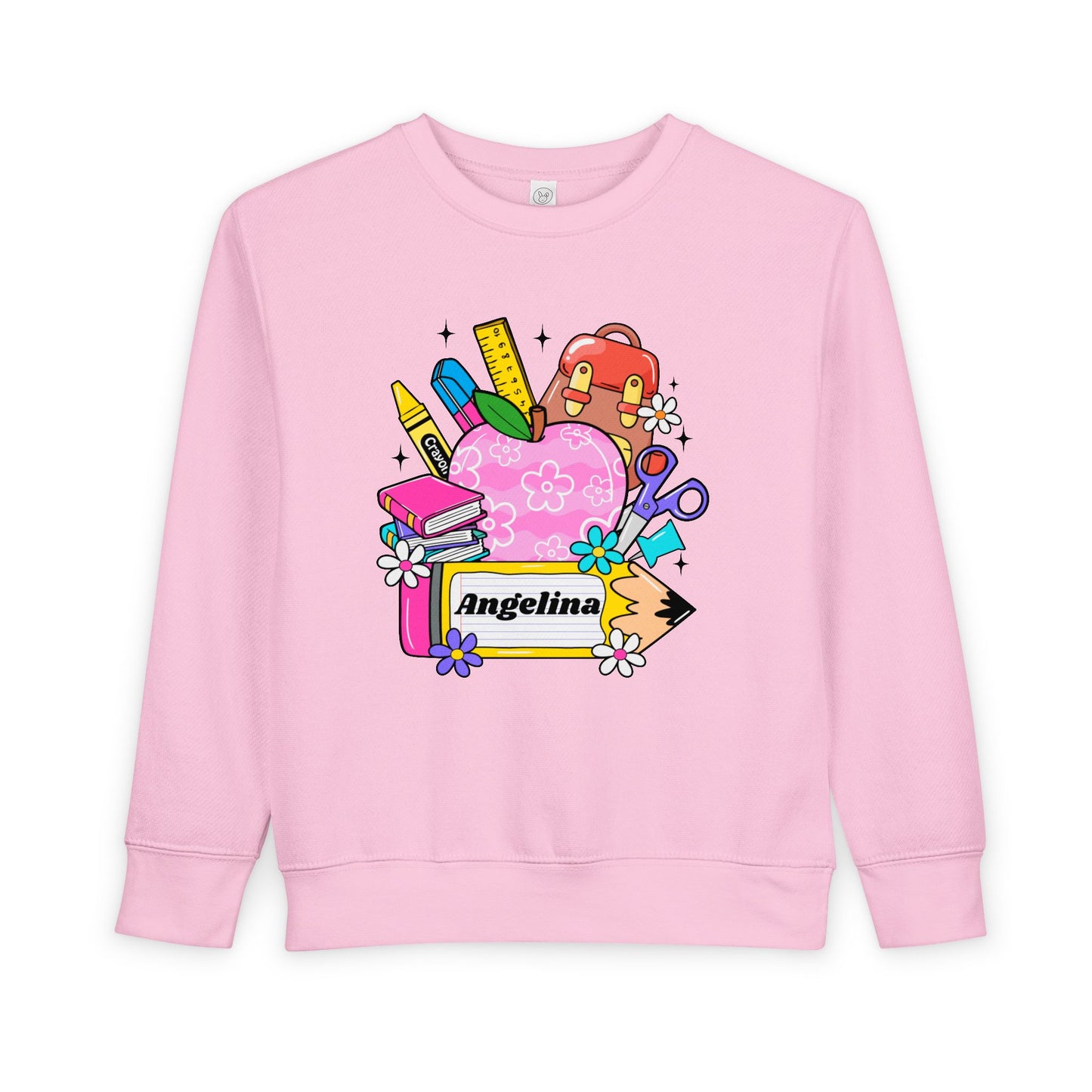 Custom name unisex alphabet sweatshirt for youth, toddlers & adults. Toddler and preschool gift, First Day Of School, fun shirt for youth