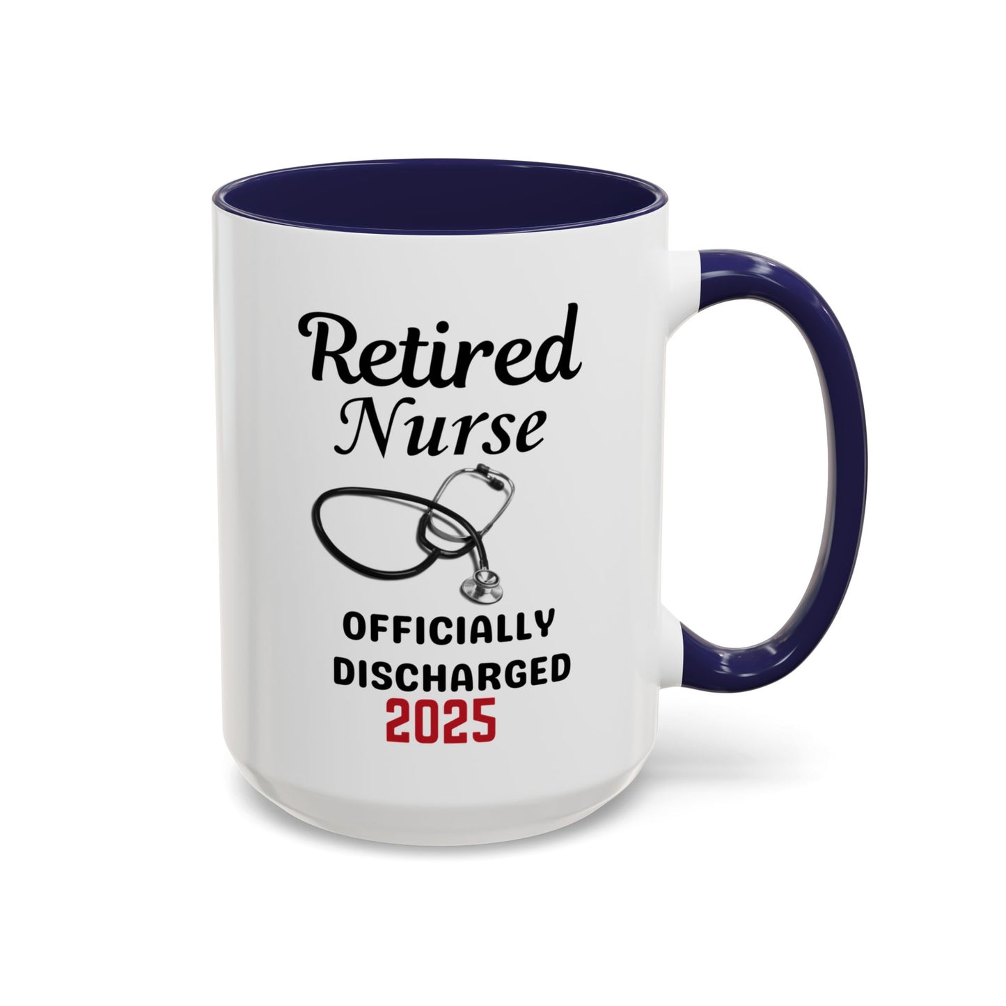 Retired Nurse Coffee Mug, Fun Gift for Retirement, Personalized Mug for Nurses, Coffee Cup for Grandkids Contact, Perfect for Holidays