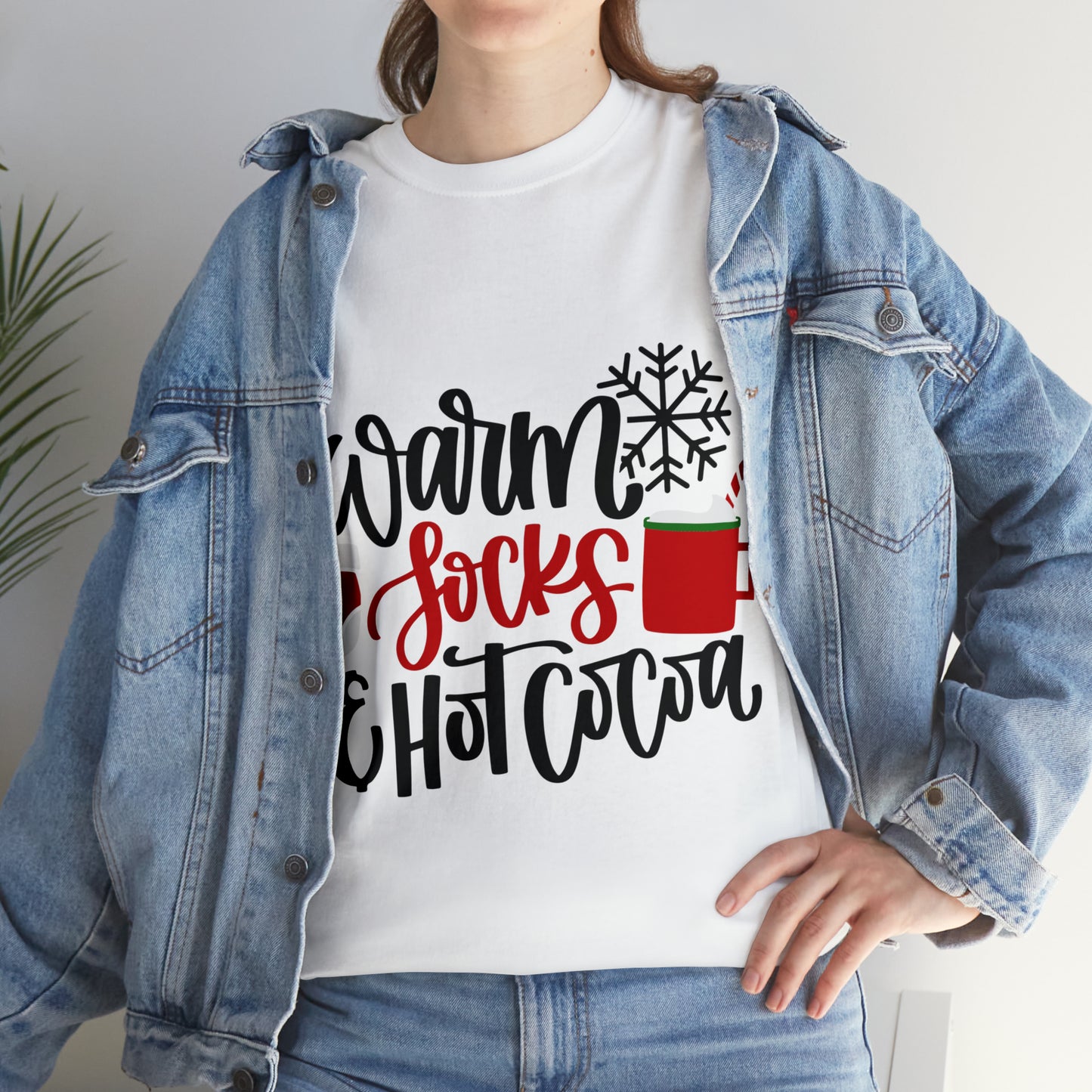 Warm Socks & Hot Chocolate Unisex Heavy Cotton Tee