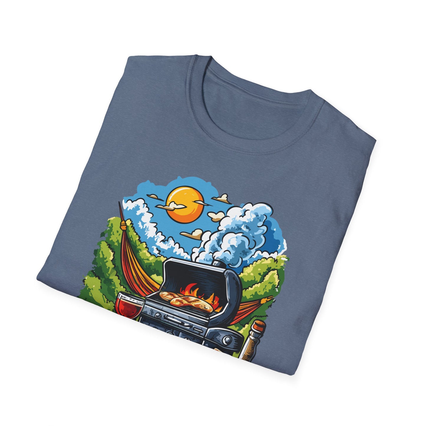 Dad's Rules: Eat Grill Chill, Nap Repeat T-Shirt | Father's Day Gift | Unisex Tee for Dads | Comfortable Casual Wear | Gift for Dad | Fire Theme