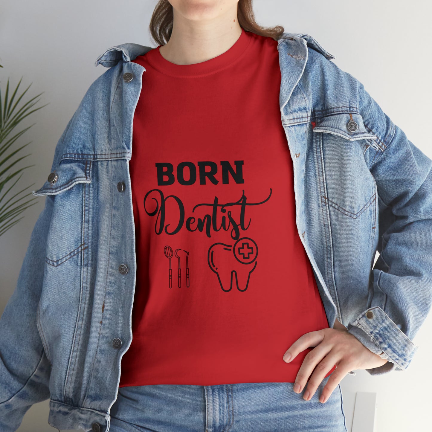 Born Dentist Unisex Heavy Cotton Tee