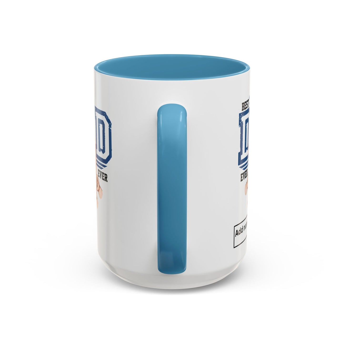 6 kids Personalized Accent Mug - Vibrant Color Contrast Coffee Mug for Coffee Lovers and Dads