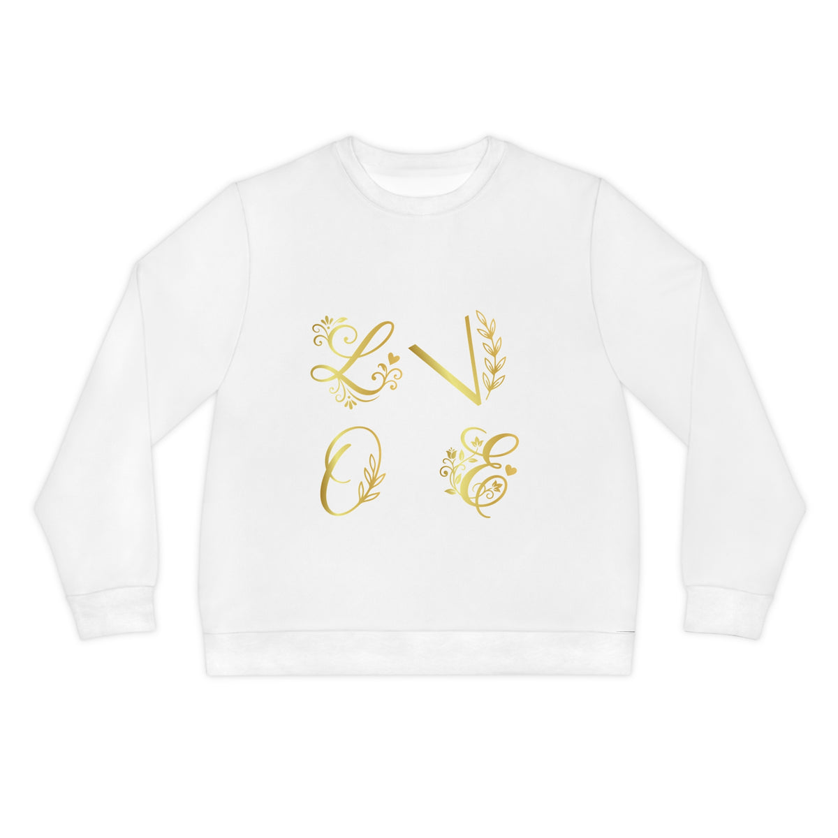 Elegant Gold Monogram Lightweight Sweatshirt