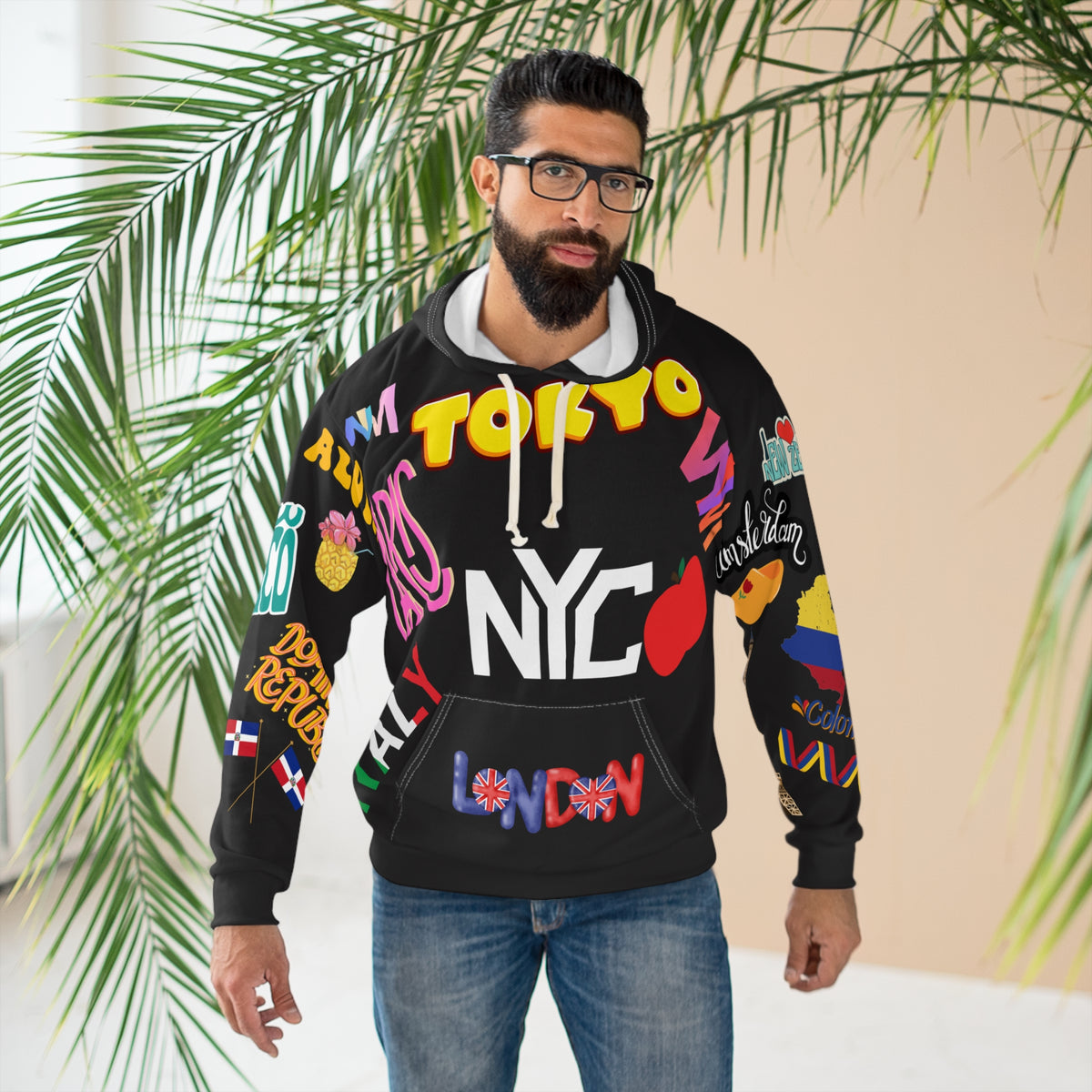 NYC and abroad Travel Souvenir Collage Pullover Hoodie