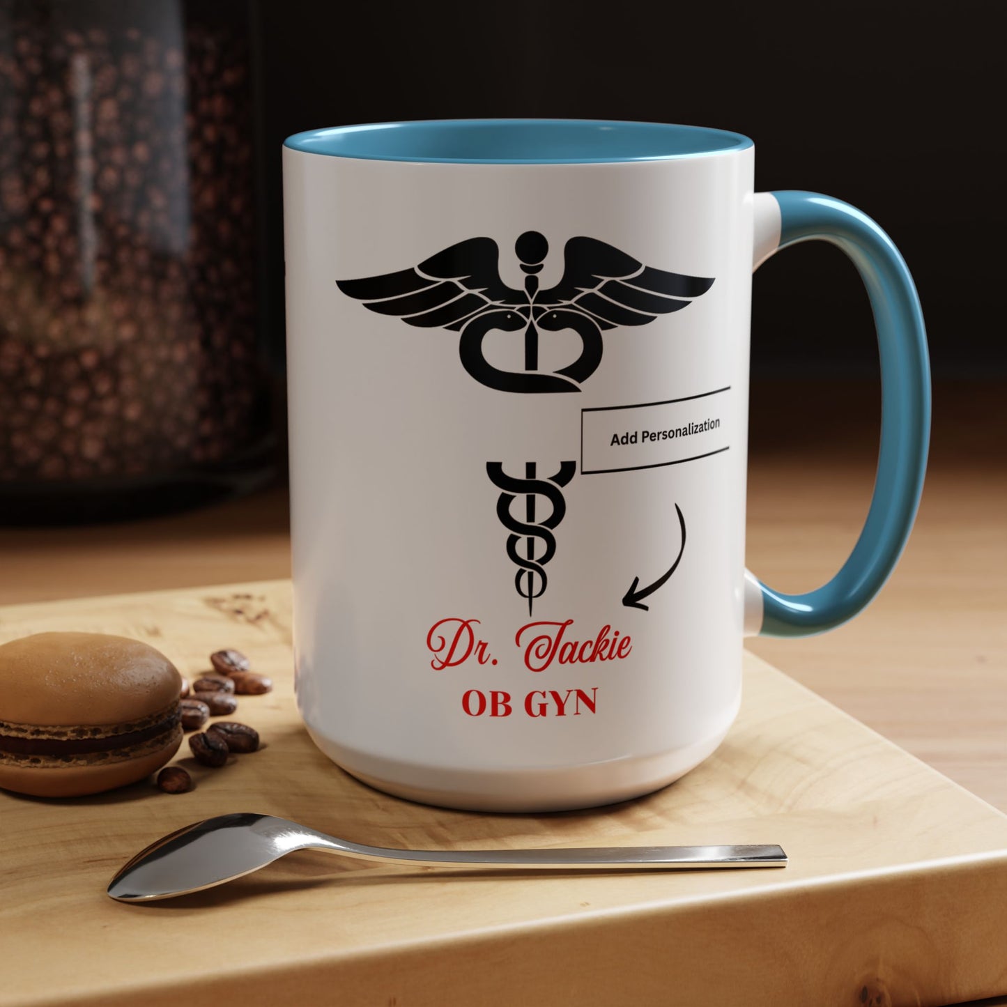 Personalized Accent Coffee Mug | Father's Day Gift, Dad Mug, Coffee Lover Gift, Family Appreciation, Unique Drinking Cup