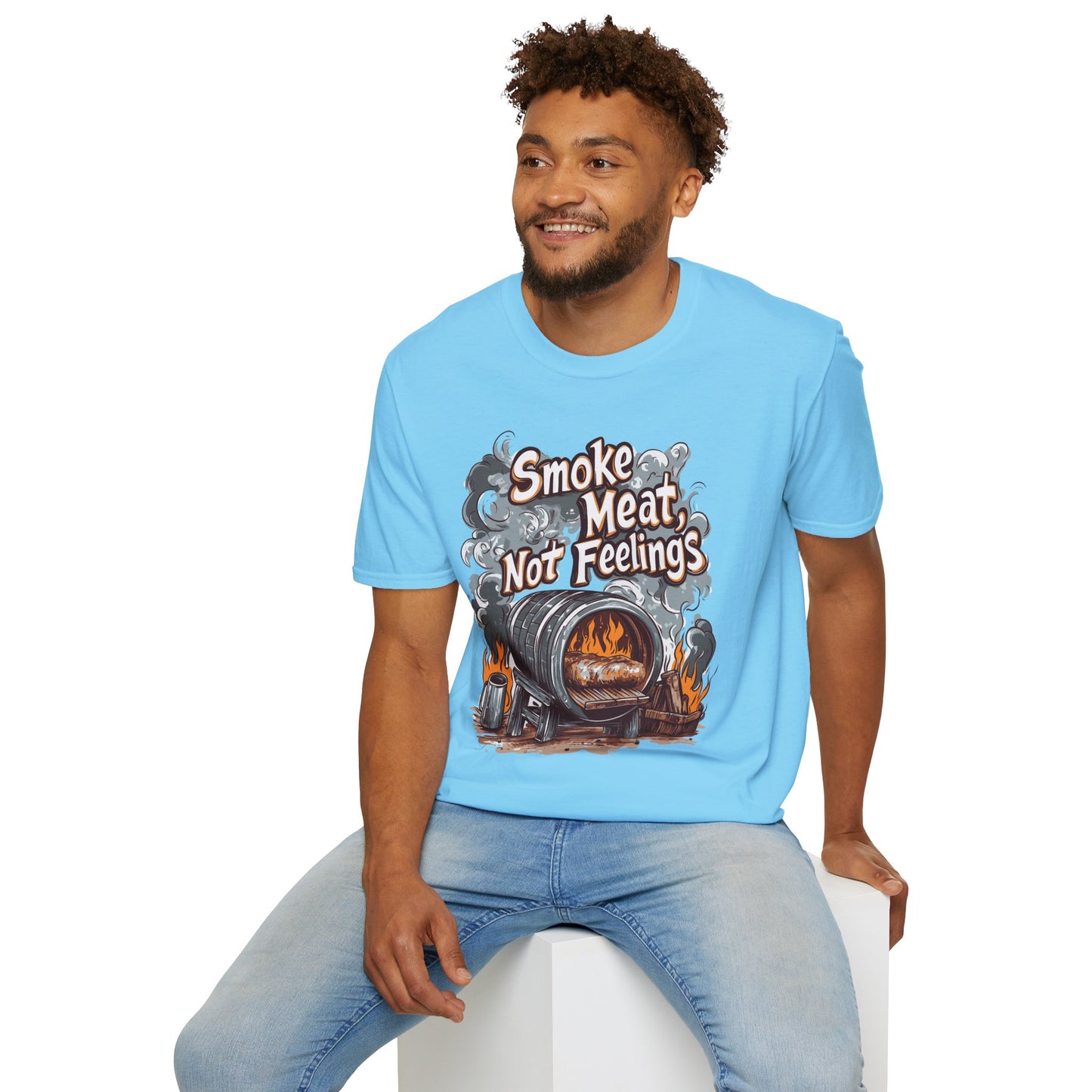 Smoke Meat Not Feeling T-Shirt, BBQ shirt, BBQ Lover Shirt, Meat Lover shirt, Gift for dad, Tailgating shirt, Gift for him, BBQ party outfit