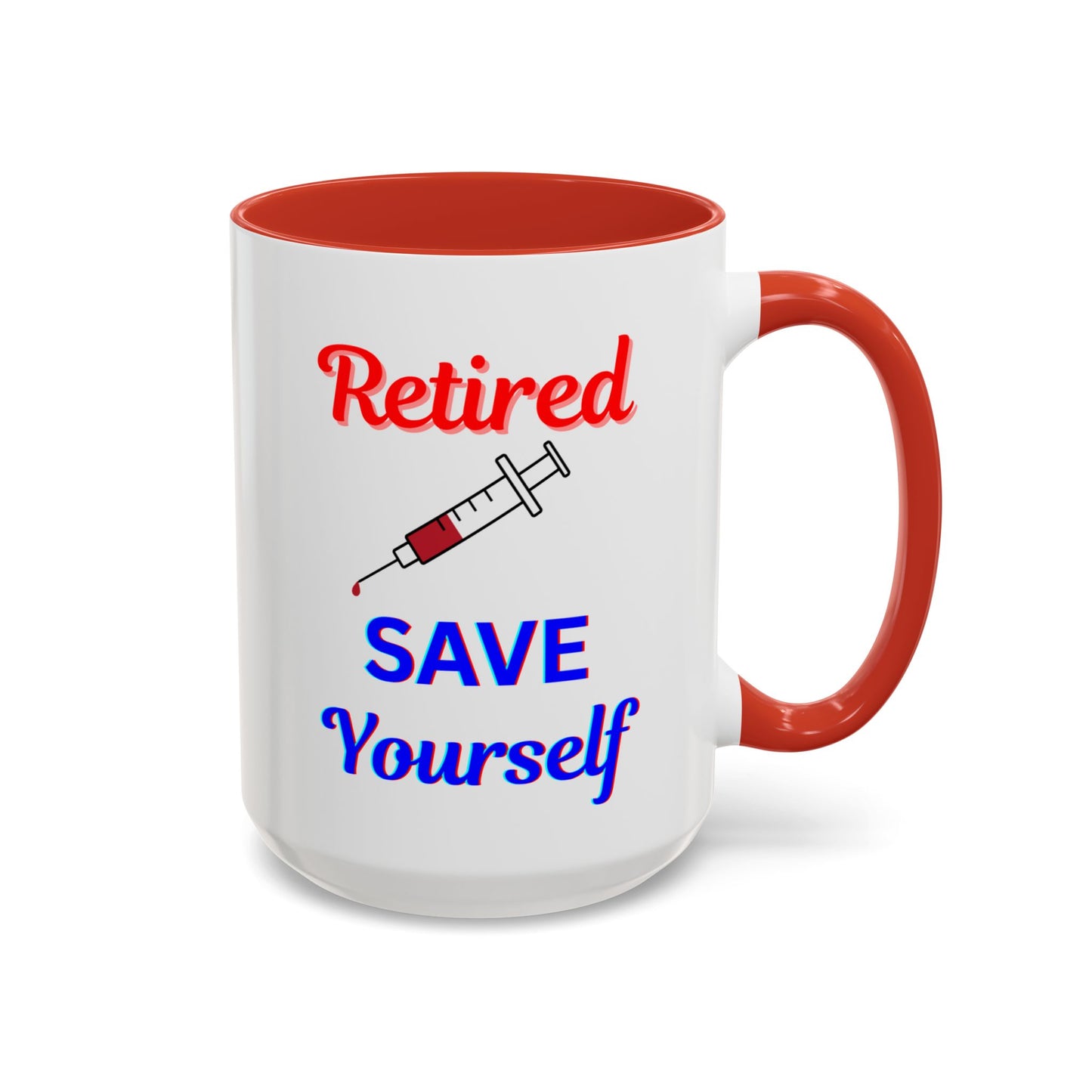 Retired Nurse Save Yourself  Coffee Mug, Fun Gift for Retirement, Personalized Mug for Nurses, Coffee Cup for Grandkids Contact, Perfect for Holidays