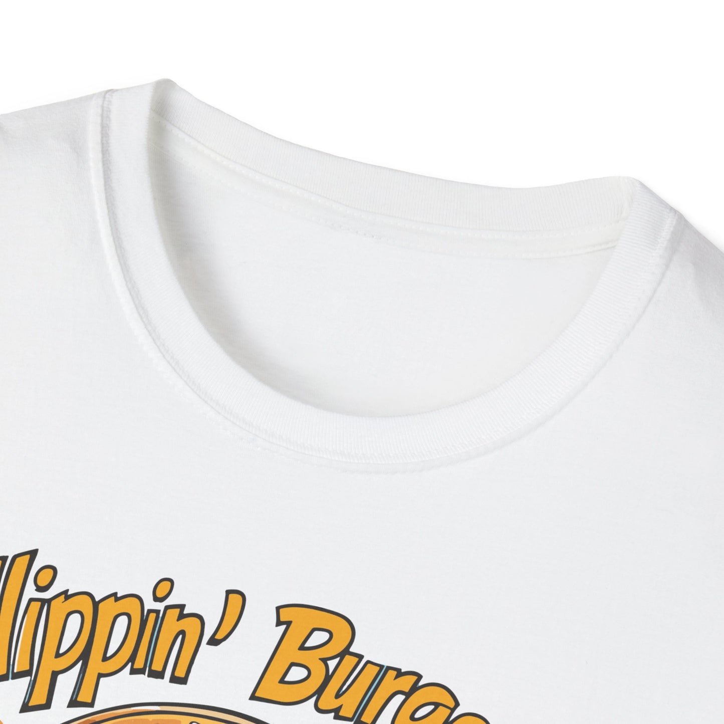 Flippin' Burgers Droppin Punchlines T-Shirt | Father's Day Gift | Unisex Tee for Dads | Comfortable Casual Wear | Gift for Dad | Fire Theme