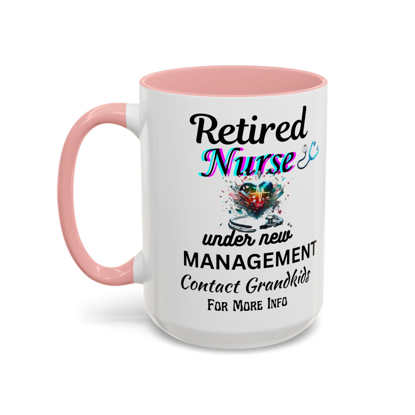 Retired Nurse Coffee Mug, Fun Gift for Retirement, Personalized Mug for Nurses, Coffee Cup for Grandkids Contact, Perfect for Holidays