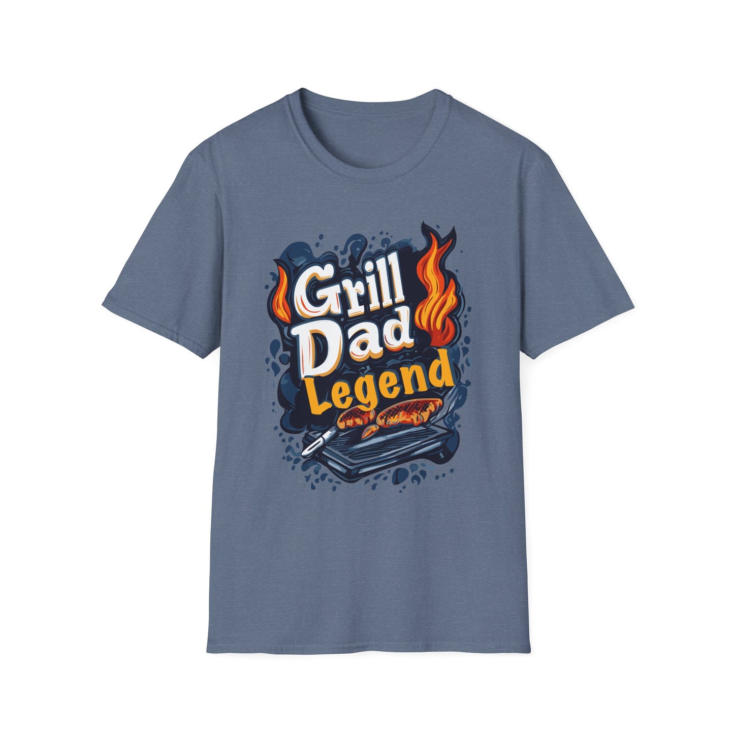 Grill Dad Legend T-Shirt | Father's Day Gift | Unisex Tee for Dads | Comfortable Casual Wear | Gift for Dad | Fire Theme