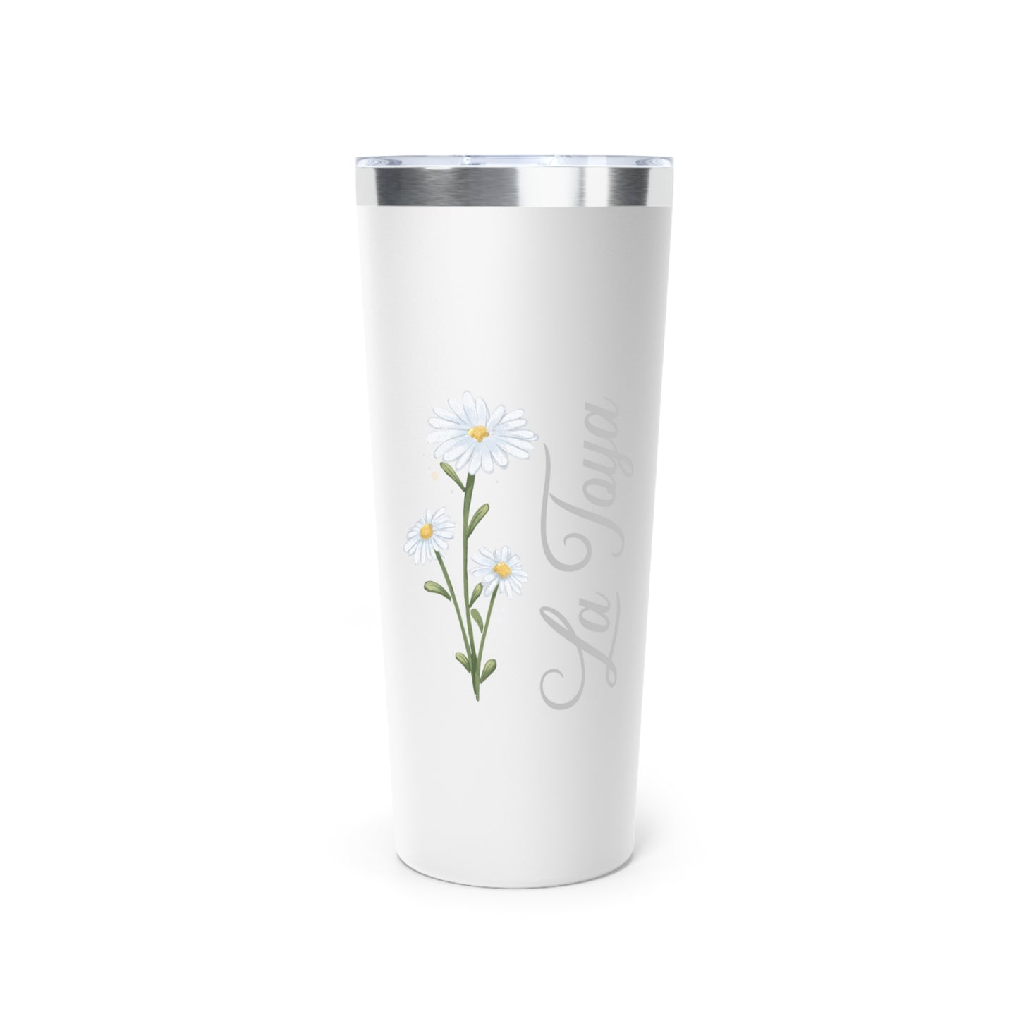 April Personalized Birth Flower 22 oz Tumbler, Personalized Birth Flower Coffee Cup With Name, Gifts for Her, Bridesmaid Proposal, Party Favor