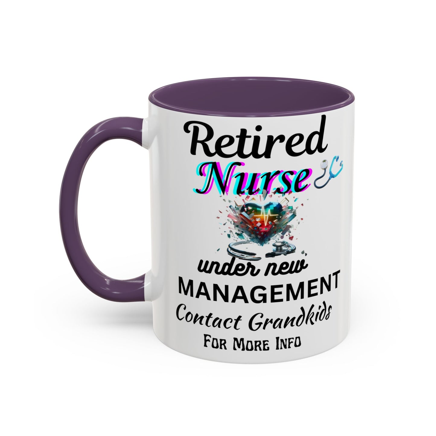 Retired Nurse Coffee Mug, Fun Gift for Retirement, Personalized Mug for Nurses, Coffee Cup for Grandkids Contact, Perfect for Holidays