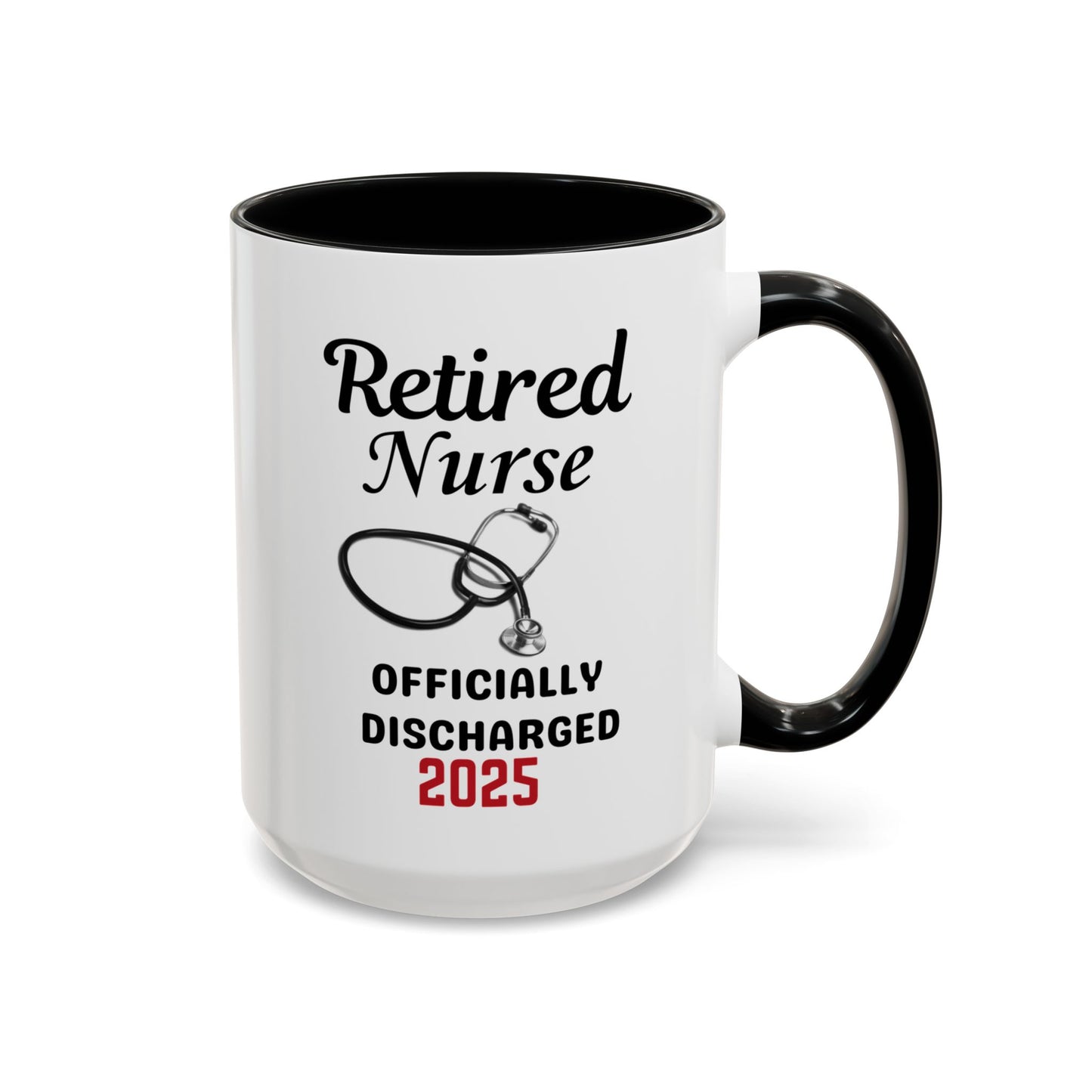 Retired Nurse Coffee Mug, Fun Gift for Retirement, Personalized Mug for Nurses, Coffee Cup for Grandkids Contact, Perfect for Holidays