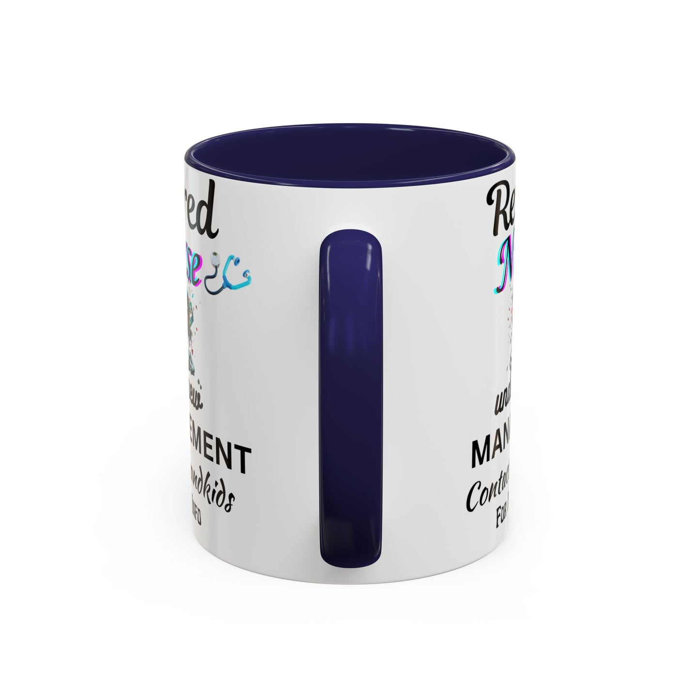 Retired Nurse Coffee Mug, Fun Gift for Retirement, Personalized Mug for Nurses, Coffee Cup for Grandkids Contact, Perfect for Holidays