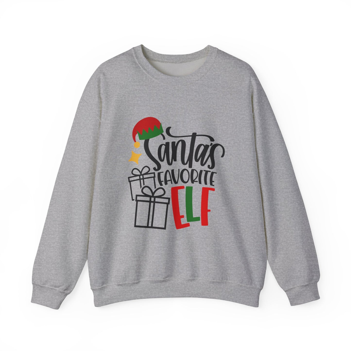 Santa's Favorite Elf Crewneck Sweatshirt, Funny Sweatshirt, Elf Christmas Shirt, Cute Sweatshirt, Christmas Slogan Shirts, Christmas Sweater