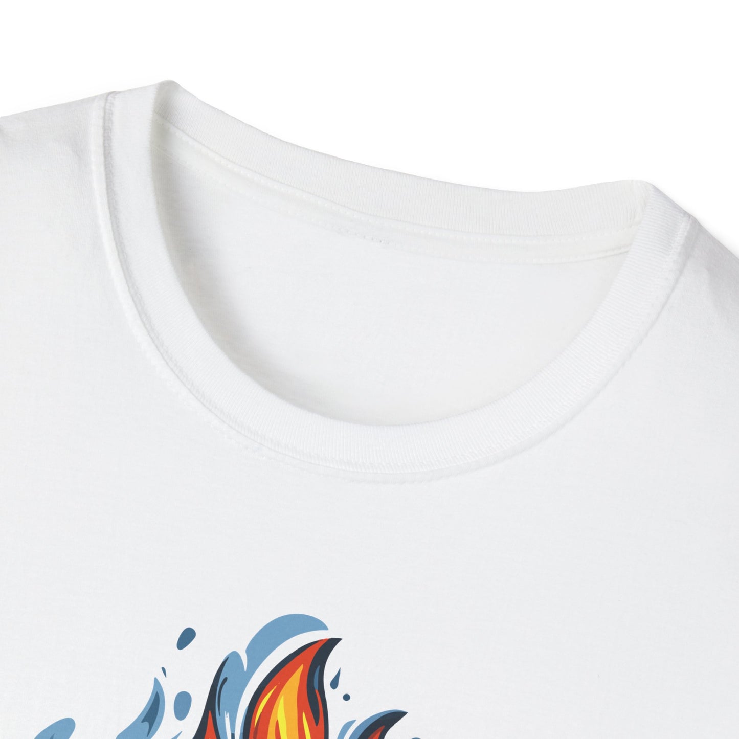 Keep Calm and Grill On T-Shirt | Father's Day Gift | Unisex Tee for Dads | Comfortable Casual Wear | Gift for Dad | Fire Theme