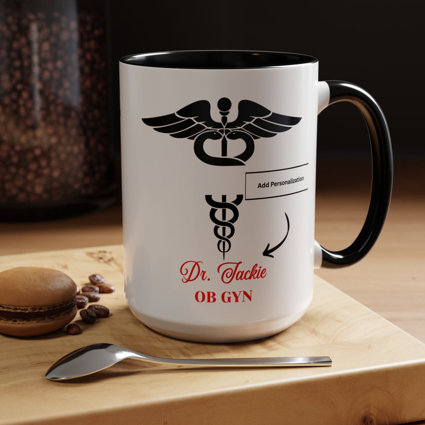 Personalized Accent Coffee Mug | Father's Day Gift, Dad Mug, Coffee Lover Gift, Family Appreciation, Unique Drinking Cup