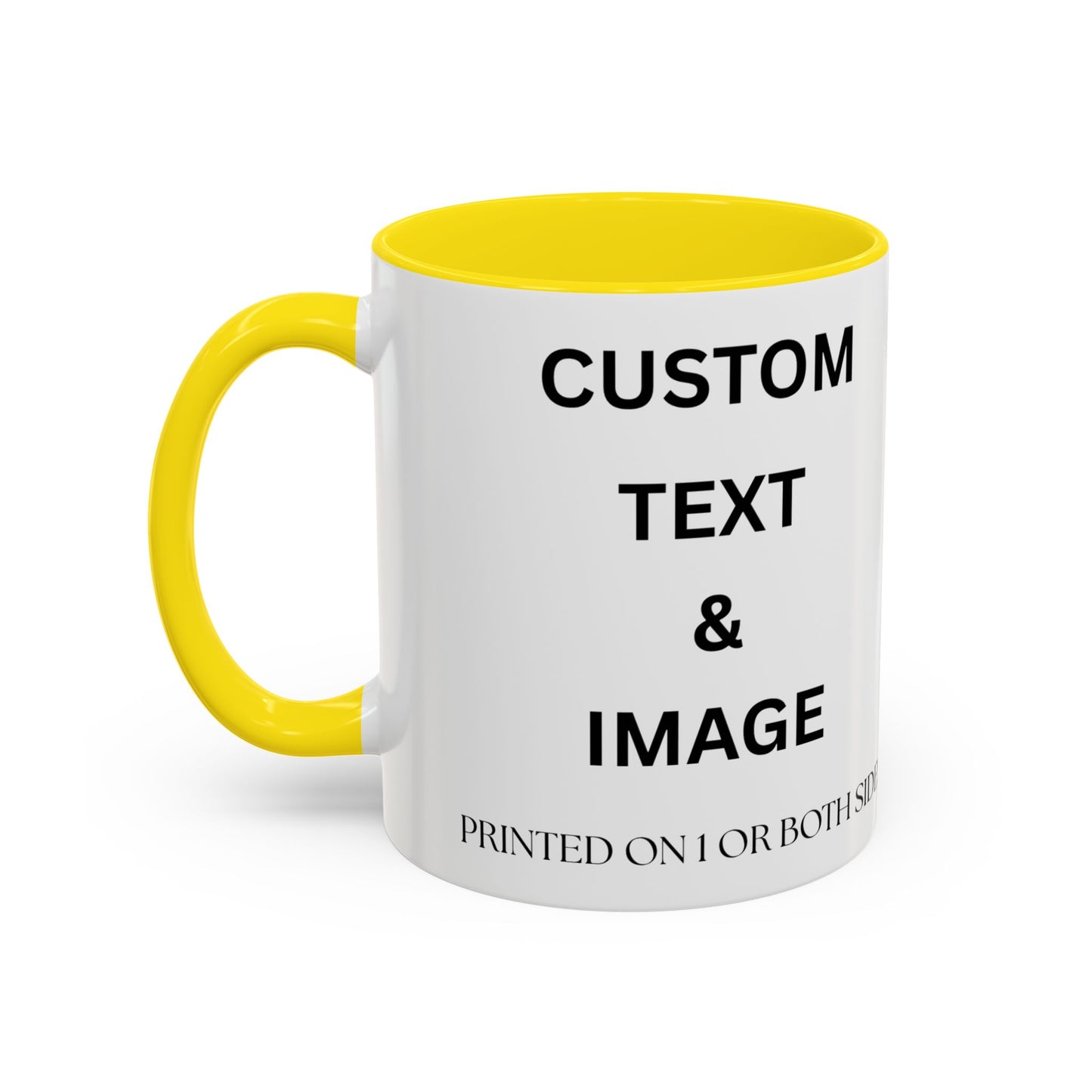 Custom Accent Coffee Mug – Personalized Text & Image (11/15oz)