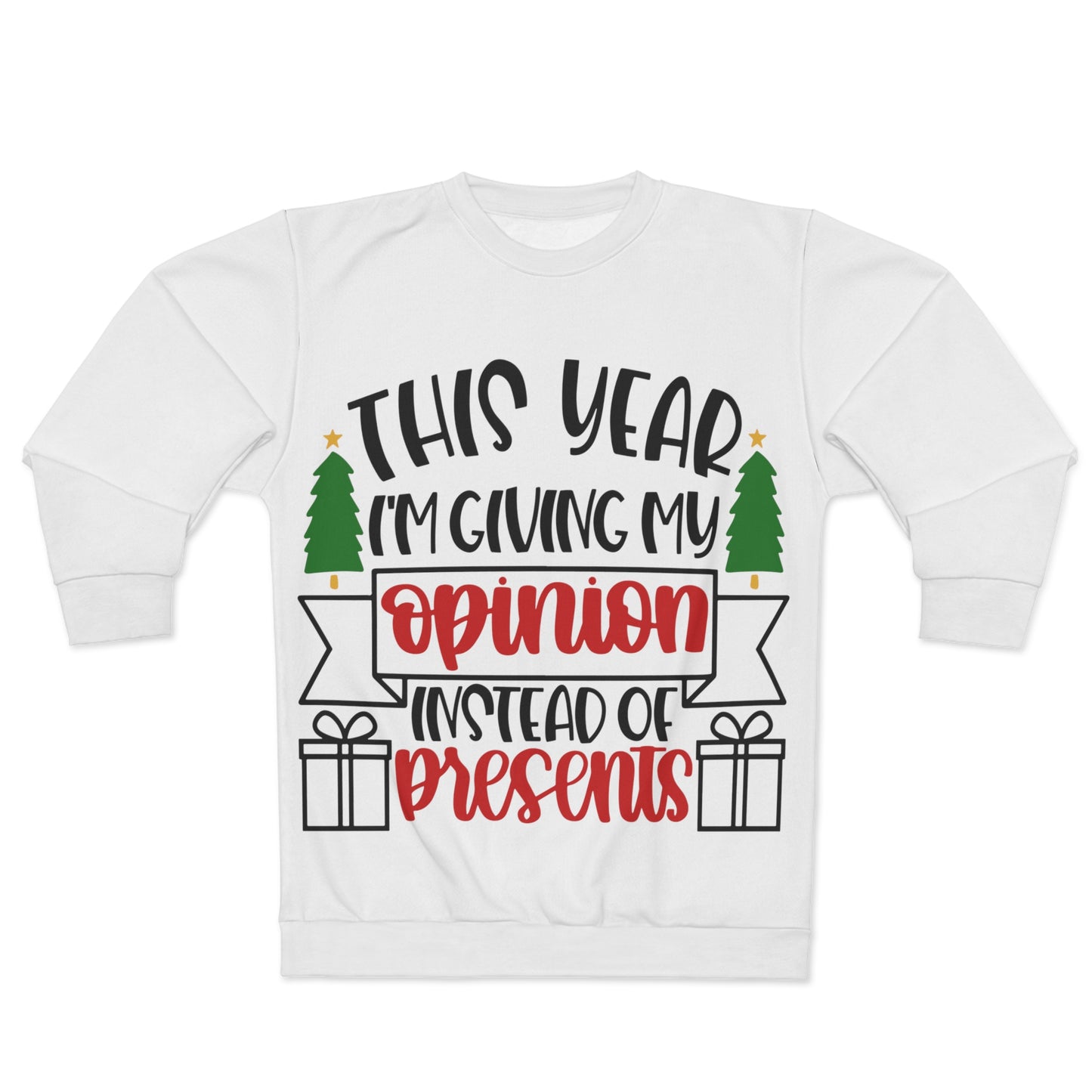 This Year I'm Giving My Opinion T-Shirt, Sarcastic Christmas Tee, Funny Christmas Tee, Xmas Party Tee, Xmas Shirts, Holiday T-shirt