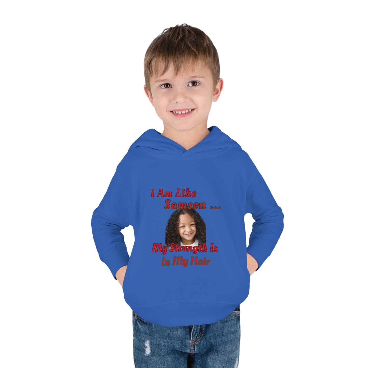 Toddler Fleece Hoodie - Samson Strength Hair Design