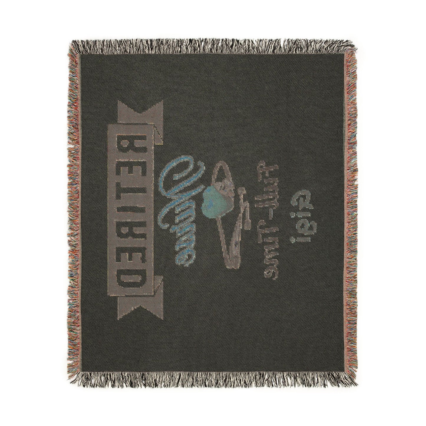Personalized Retirement Blanket, Woven Cotton Throw, Coworker Gift, Officially Retired Banner