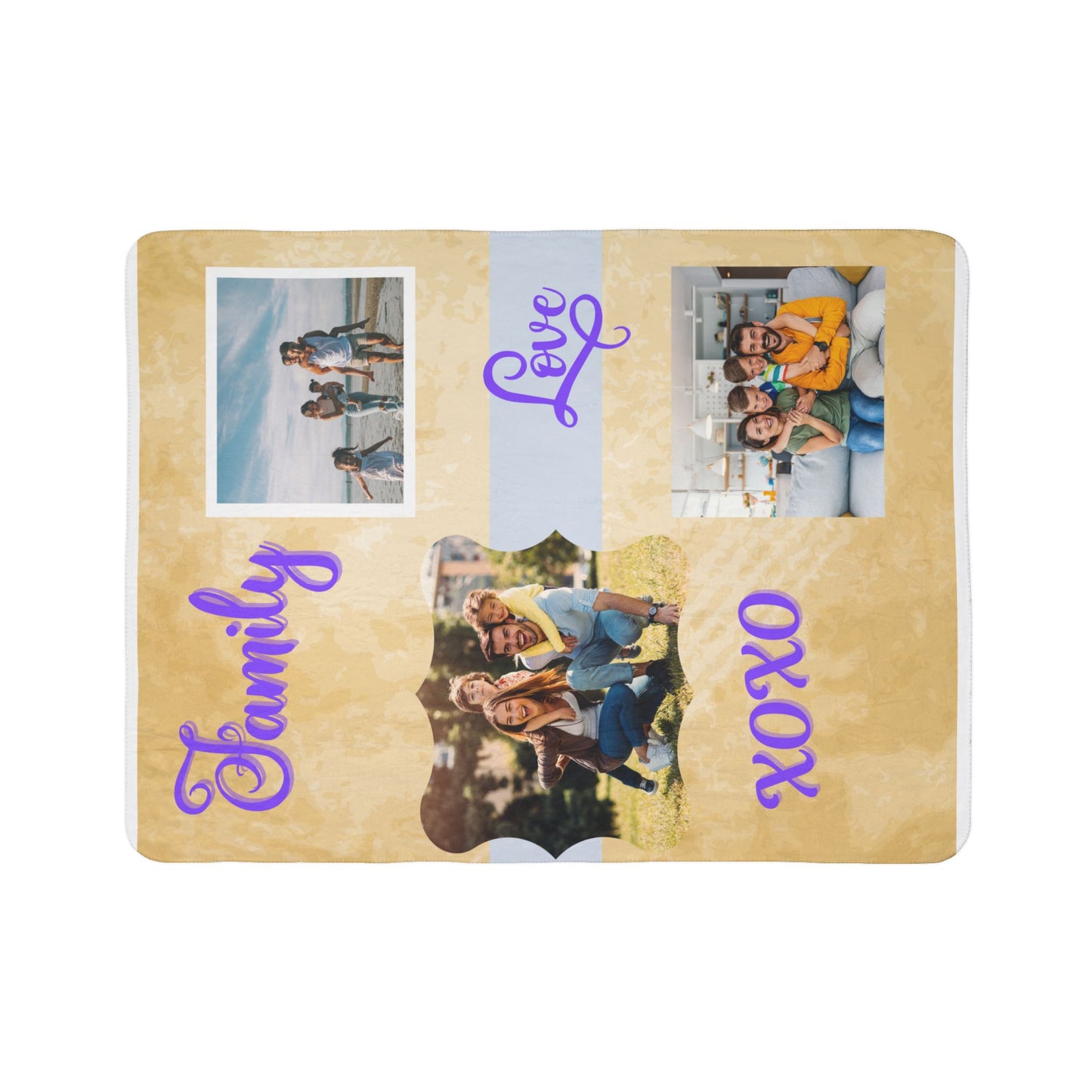 Template Custom Blanket Fleece Sherpa Blanket