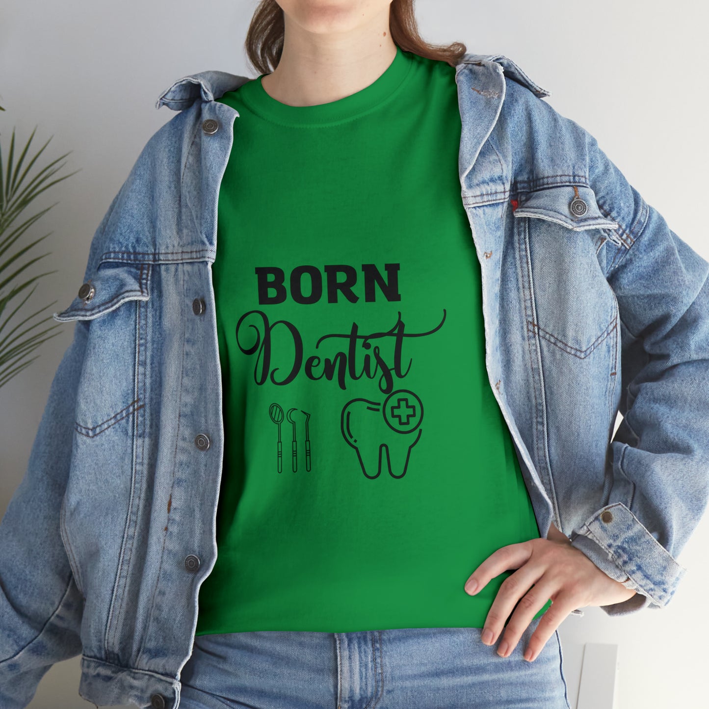 Born Dentist Unisex Heavy Cotton Tee