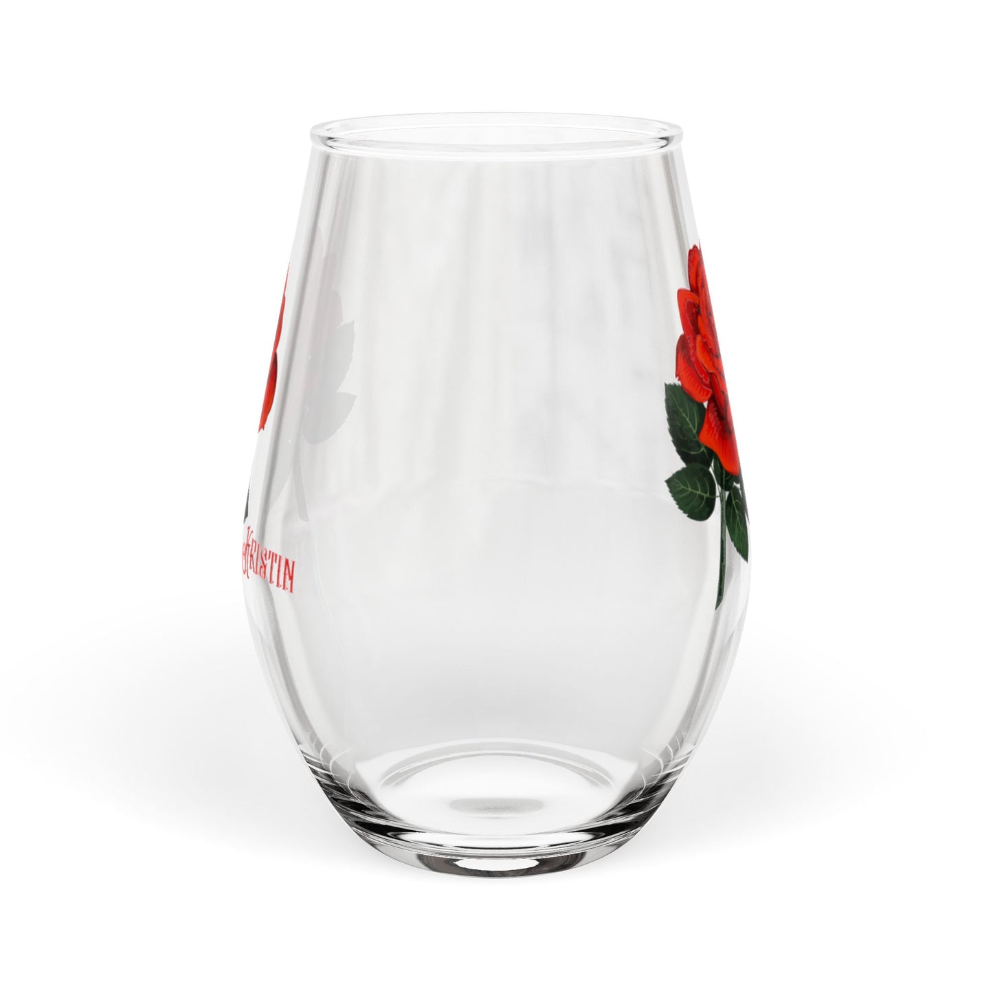 Kristin-- June PERSONALIZED Birth Flower Wine Glass, Birth Flower Gifts, Birth Flower wine glass, Birth Flower Gifts for Women, Gift for coworker, sister gift, birthday gift, Valentine gift, Stemless...