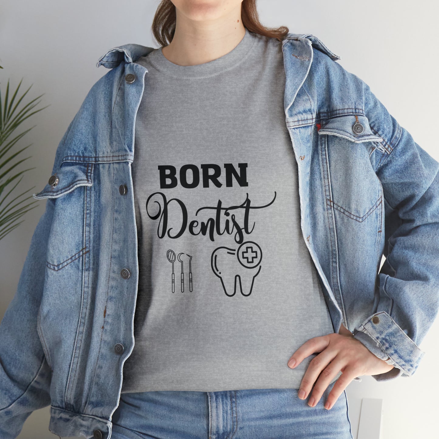 Born Dentist Unisex Heavy Cotton Tee