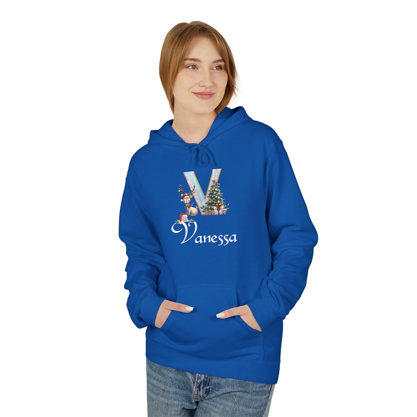 Festive Fleece Hoodie with Fun Design | Cozy Gift for Christmas, Hanukkah, Winter Celebrations, Holiday Apparel, Unisex Pullover