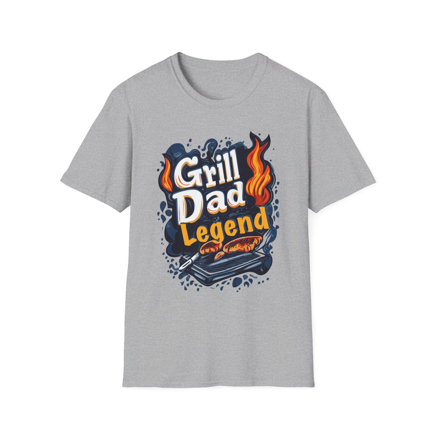 Grill Dad Legend T-Shirt | Father's Day Gift | Unisex Tee for Dads | Comfortable Casual Wear | Gift for Dad | Fire Theme