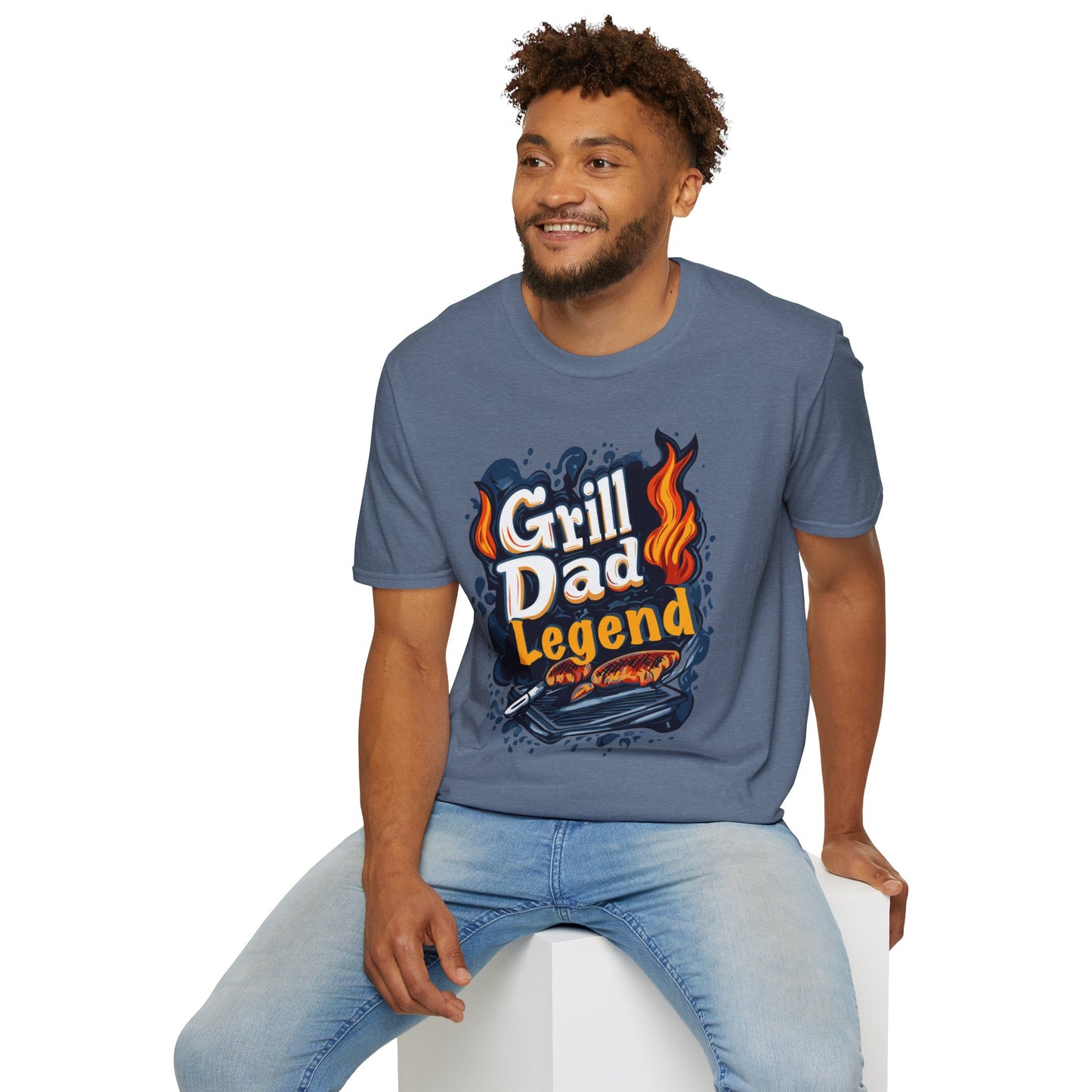 Grill Dad Legend T-Shirt | Father's Day Gift | Unisex Tee for Dads | Comfortable Casual Wear | Gift for Dad | Fire Theme