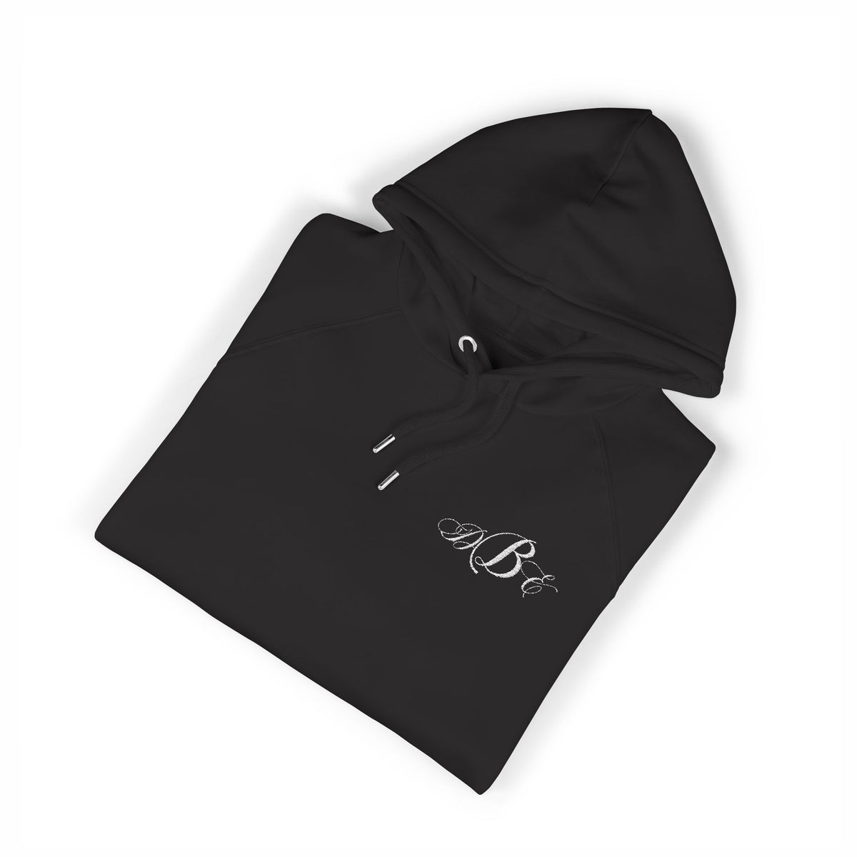 Embroidered Initial B Black Hoodie