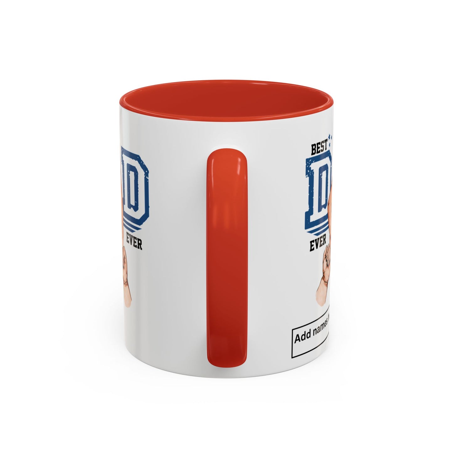 Best Dad Ever 3-kids Accent Coffee Mug | Father's Day Gift, Dad Mug, Coffee Lover Gift, Family Appreciation, Unique Drinking Cup