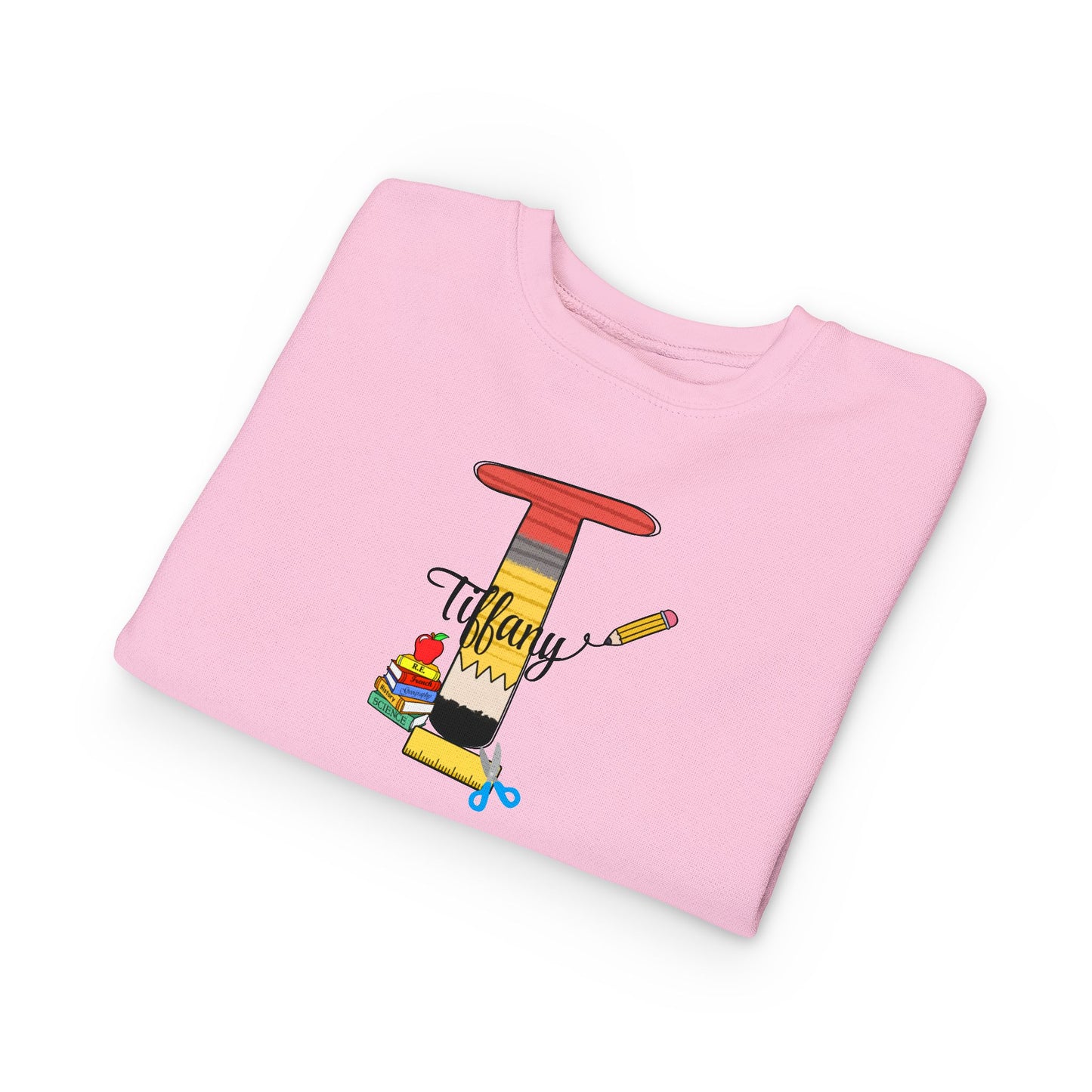 Custom name unisex alphabet sweatshirt for youth, toddlers & adults. Toddler and preschool gift, First Day Of School, fun shirt for youth
