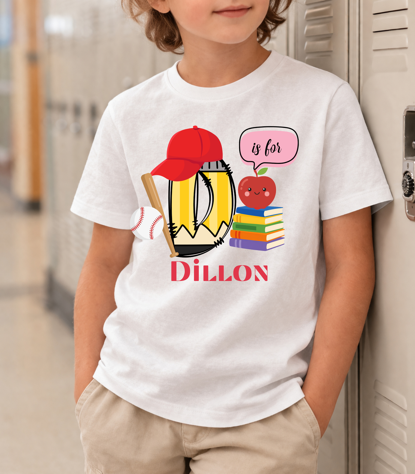 Custom Kids Back to School Tee, Alphabet Name Letter Shirt, First Day of Pre-K Tshirt, Kids Name School Shirt, Toddler 1st Day of School TeeYouth Bella Canvas 3001Y-Swiftpod