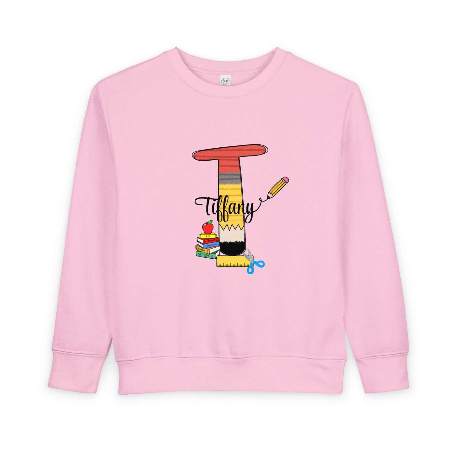 Custom name unisex alphabet sweatshirt for youth, toddlers & adults. Toddler and preschool gift, First Day Of School, fun shirt for youth