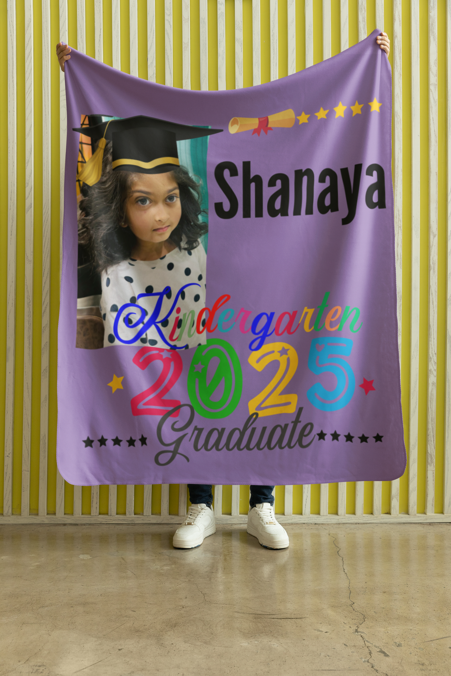 Personalized Velveteen Microfiber Blanket with Name - Cozy Custom Blanket for Kids