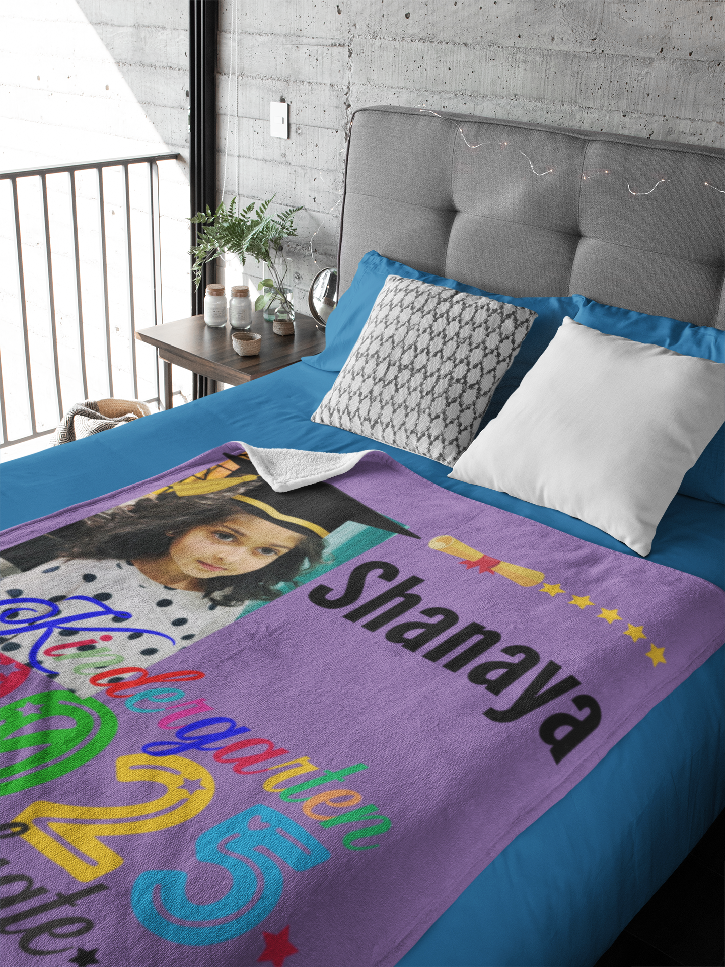 Personalized Velveteen Microfiber Blanket with Name - Cozy Custom Blanket for Kids