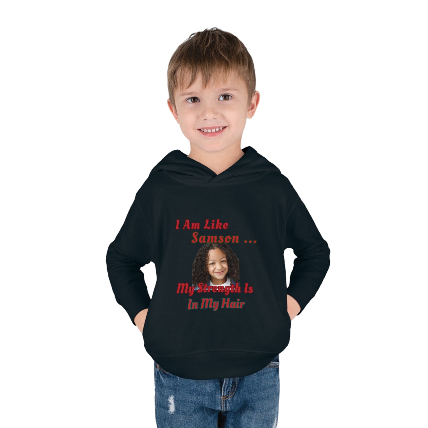 Toddler Fleece Hoodie - Samson Strength Hair Design