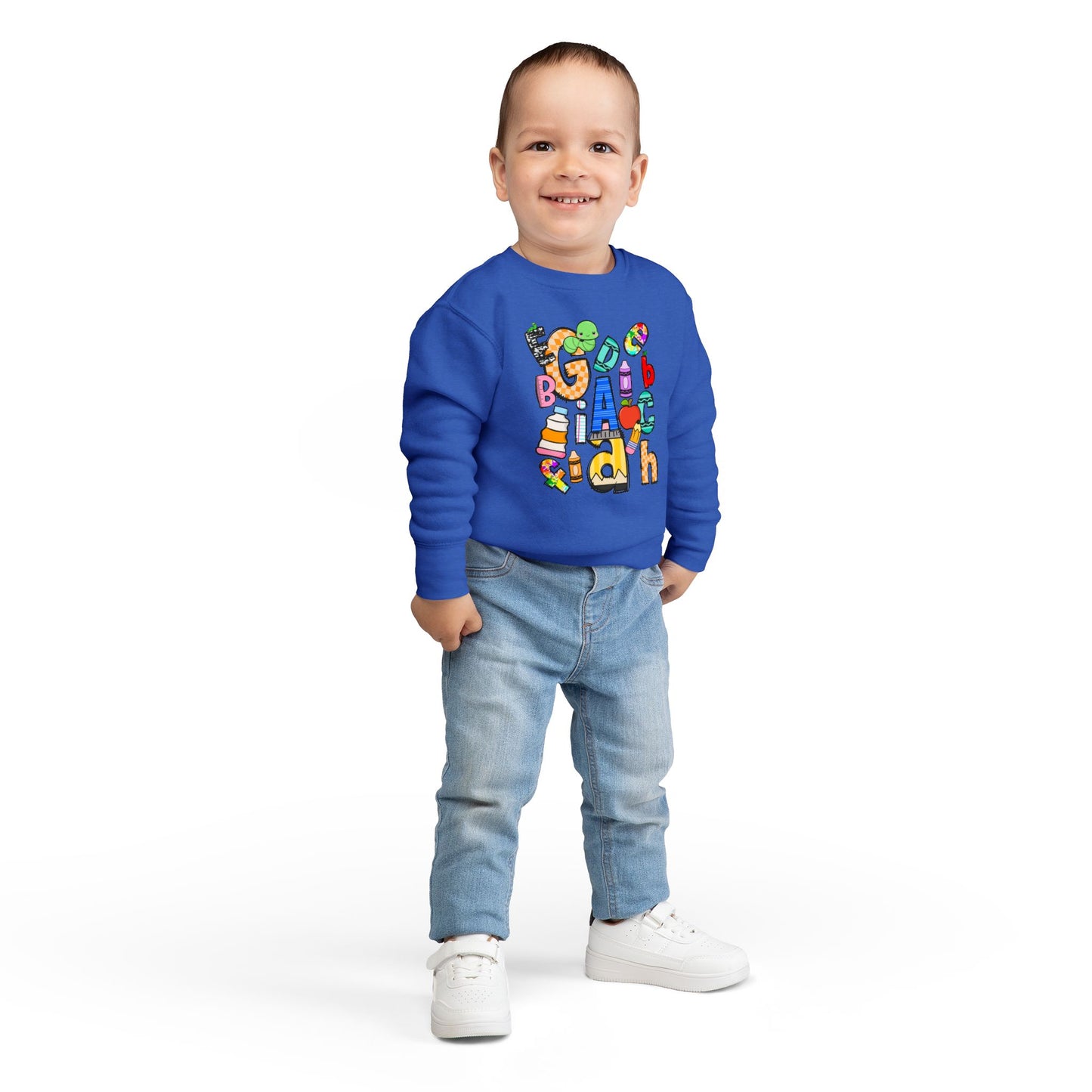 Alphabet Toddler Sweatshirt, Kindergarten Kids Shirt, School Shirt, Alphabet Kids Shirt, Toddler Preschool Fun Shirt toddler sweatshirt