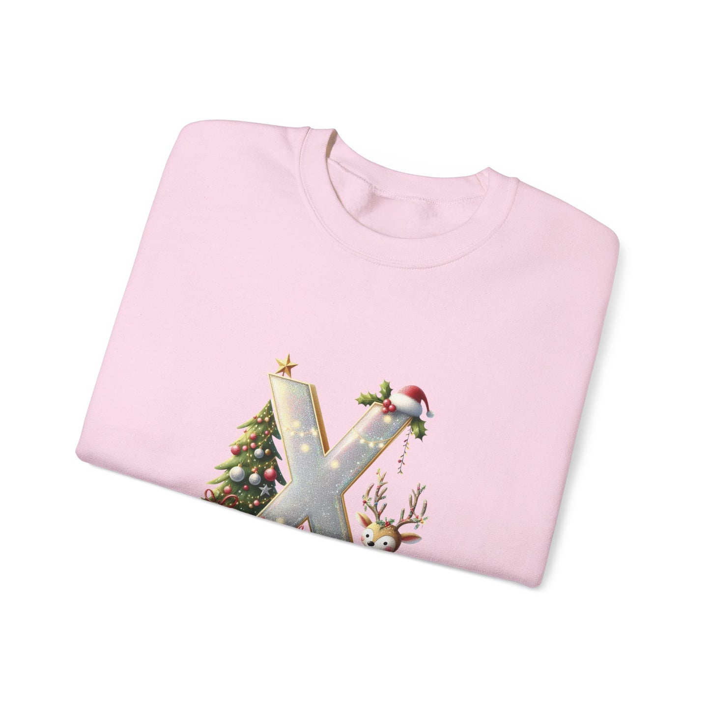 Custom Christmas Alphabet Matching Family Sweatshirt, Personalized Xmas Sweater Christmas Alphabet Gifts Family Reunion Christmas Sweatshirt