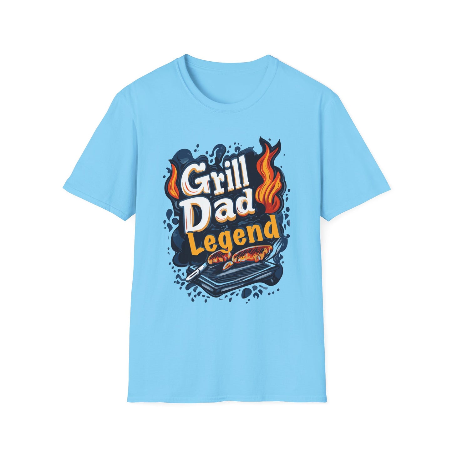Grill Dad Legend T-Shirt | Father's Day Gift | Unisex Tee for Dads | Comfortable Casual Wear | Gift for Dad | Fire Theme