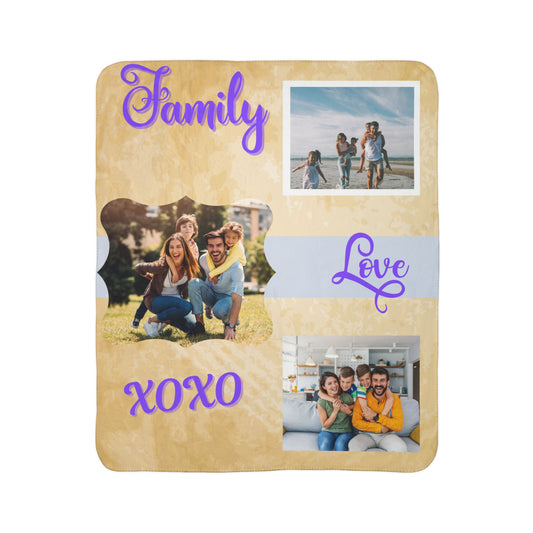Template Custom Blanket Fleece Sherpa Blanket